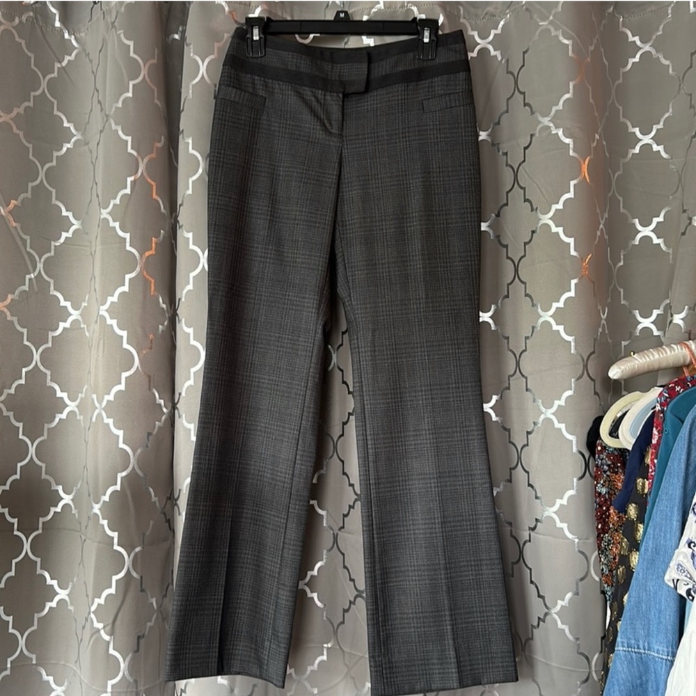 The Limited suit pants Cassidy flare charcoal plaid size 0